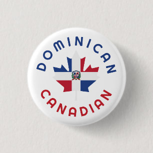 Badge Rond 2,50 Cm Les racines canadiennes dominicaines
