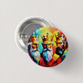 Badge Rond 2,50 Cm Les Trois Rois (Devant & derrière)