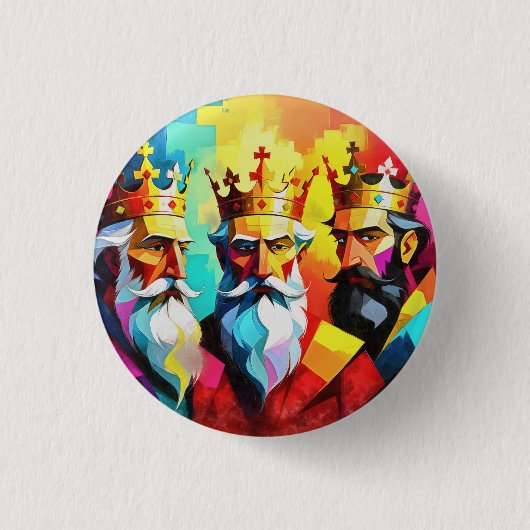 Badge Rond 2,50 Cm Les Trois Rois (Devant)