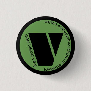 Badge Rond 2,50 Cm Les végétariens d'écart-type unissent ! Bouton
