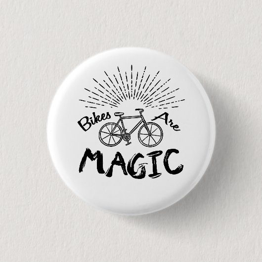 Badge Rond 2,50 Cm Les vélos sont magiques (Devant)