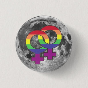 Badge Rond 2,50 Cm Lesbian Moon Pin