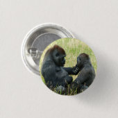 Badge Rond 2,50 Cm L'éternel frère Gorilla (Devant & derrière)