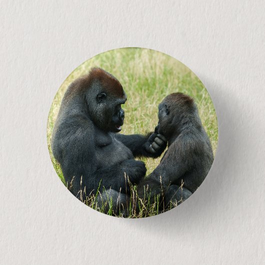 Badge Rond 2,50 Cm L'éternel frère Gorilla (Devant)