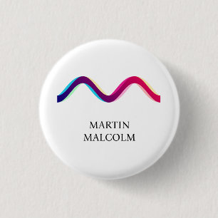 Badge Rond 2,50 Cm Lettre porte - clé M