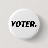 Badge Rond 2,50 Cm Lettres noires "Voter" - (Devant)
