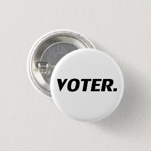 Badge Rond 2,50 Cm Lettres noires "Voter" -