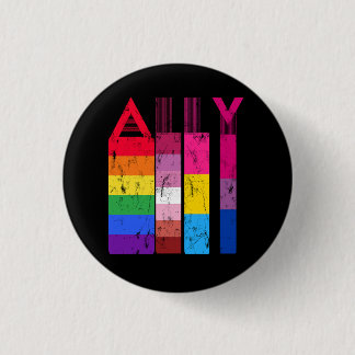 Badge Rond 2,50 Cm LGBT Fier Ally Gay Lesbienne Bisexuel Trans Pride