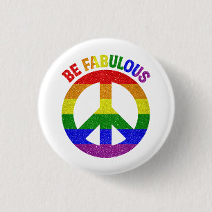 Badge Rond 2,50 Cm LGBT Soyez fabuleux