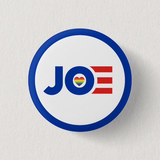 Badge Rond 2,50 Cm LGBTQ Aimez Joe Biden ! (Devant)