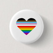 Badge Rond 2,50 Cm LGBTQ POC Heart (Devant)