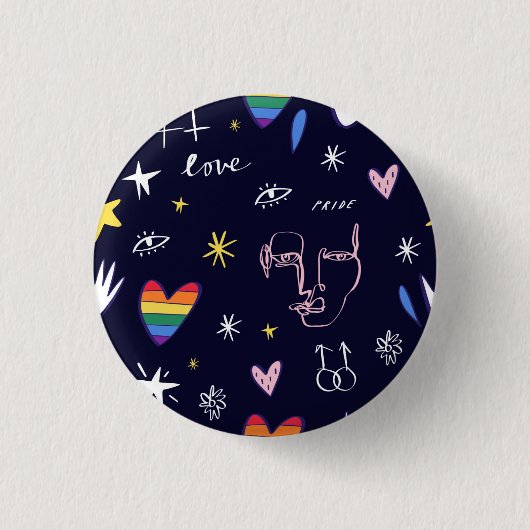 BADGE ROND 2,50 CM LGBTQI FIDE TRANS GAY LESBIAN (Devant)