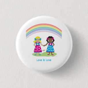 Badge Rond 2,50 Cm LGBTQIA L'amour est amour, Fierté Arc-en-ciel fill