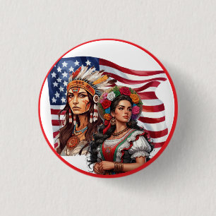Badge Rond 2,50 Cm L'héritage amérindien/mexicain_La main qui nourrit
