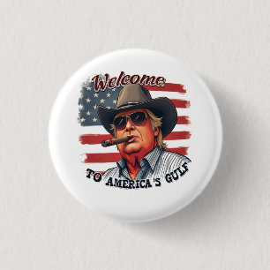 Badge Rond 2,50 Cm Liberté aux Américains du golfe Américain Trump