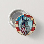 Badge Rond 2,50 Cm Liberté USA (Devant & derrière)