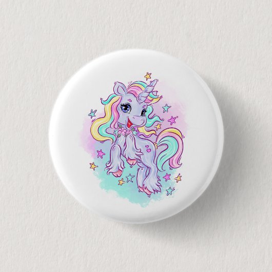 Badge Rond 2,50 Cm Licorne (Devant)