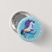 Badge Rond 2,50 Cm Licorne audacieuse (Devant & derrière)