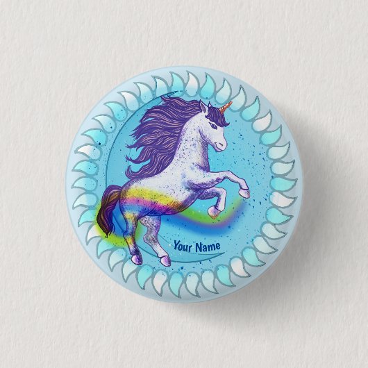 Badge Rond 2,50 Cm Licorne audacieuse (Devant)