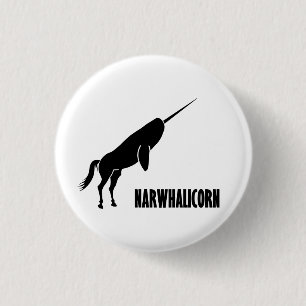 Badge Rond 2,50 Cm Licorne de Narwhalicorn Narwhal