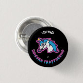 Badge Rond 2,50 Cm Licorne Frapp (Devant & derrière)