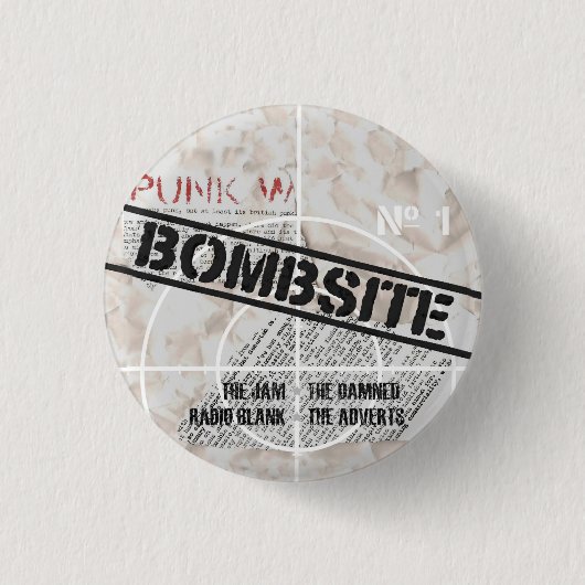 Badge Rond 2,50 Cm Lieu bombardé Fanzine aucun, 1 couverture (Devant)