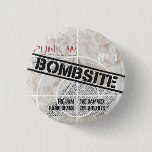 Badge Rond 2,50 Cm Lieu bombardé Fanzine aucun, 1 couverture
