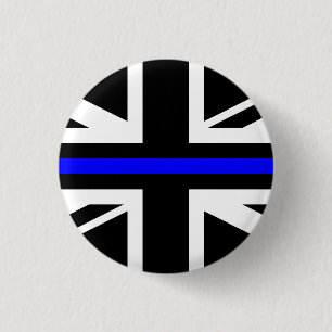 Badge Rond 2,50 Cm Ligne Bleue fine - Royaume-Uni