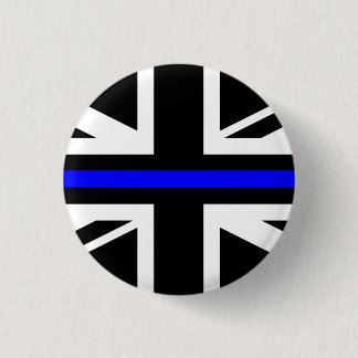 Badge Rond 2,50 Cm Ligne Bleue fine - Royaume-Uni
