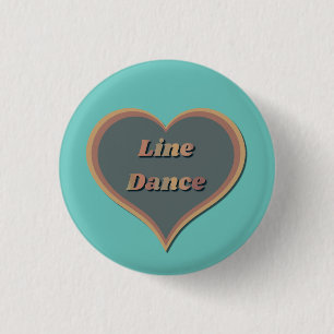 Badge Rond 2,50 Cm Ligne danse amour coeur