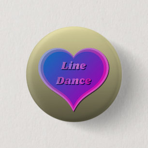 Badge Rond 2,50 Cm Ligne danse amour coeur