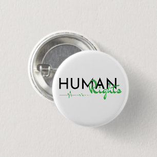 Badge Rond 2,50 Cm Ligne de vie pour les droits de l'homme