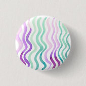 Badge Rond 2,50 Cm Lignes d'aquarelles violettes et vertes (Devant)