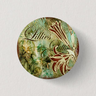 Badge Rond 2,50 Cm Lillies