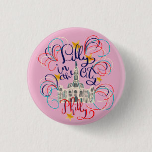 Badge Rond 2,50 Cm Lilly in the City - Philadelphie
