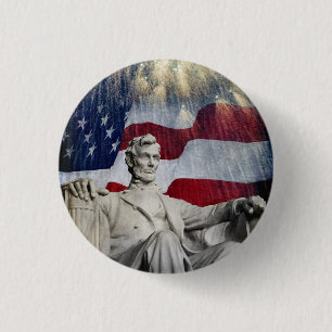 Badge Rond 2,50 Cm Lincoln et Fireworks