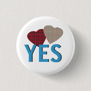 Badge Rond 2,50 Cm L'indépendance écossaise Pinback de coeurs de