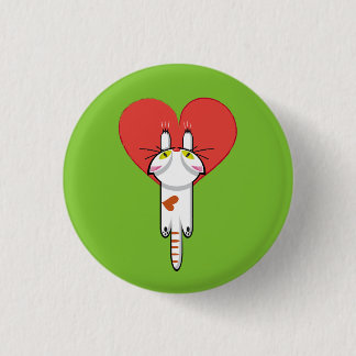 Badge Rond 2,50 Cm Lindo Gatito aferrado al amor. Gato, cat, kitten.