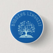 Badge Rond 2,50 Cm Linguiste Budding (Devant)