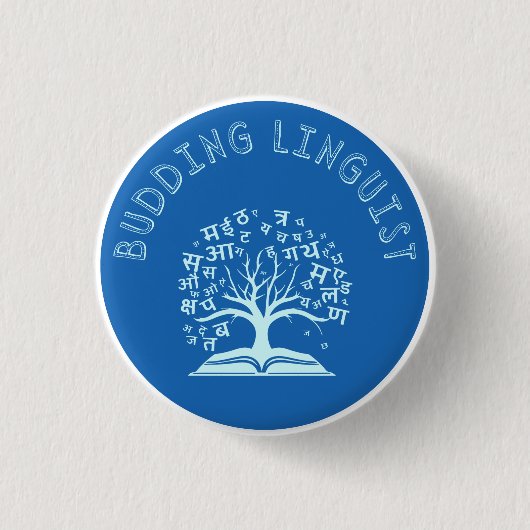 Badge Rond 2,50 Cm Linguiste Budding (Devant)