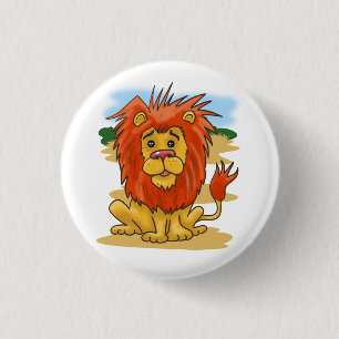 Badge Rond 2,50 Cm Lion caricature