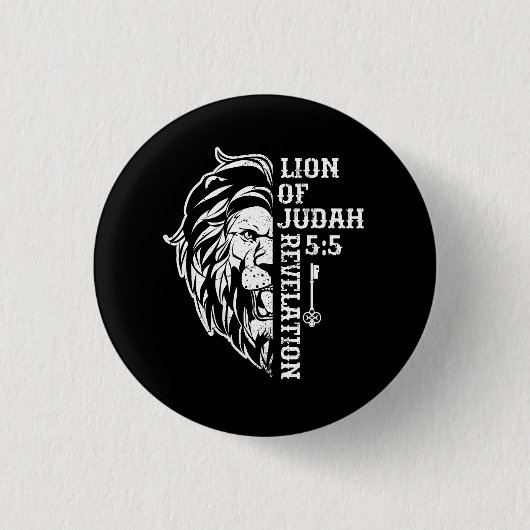 Badge Rond 2,50 Cm Lion de Juda 5 5 Christian Graphisme Design Christ (Devant)