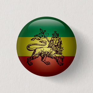 Badge Rond 2,50 Cm Lion de Juda Ethiopie Pin
