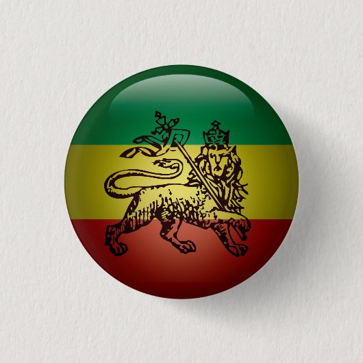 Badge Rond 2,50 Cm Lion de Juda Ethiopie Pin (Devant)