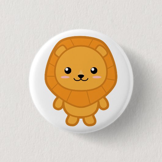Badge Rond 2,50 Cm Lion mignon (Devant)