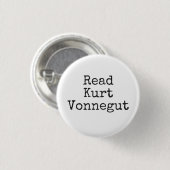 Badge Rond 2,50 Cm Lire Kurt Vonnegut (Devant & derrière)