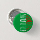 Badge Rond 2,50 Cm L'Italie sur le bouton vert (Devant & derrière)