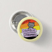 Badge Rond 2,50 Cm Lithromantic aimable (Devant & derrière)