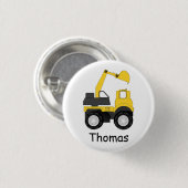 Badge Rond 2,50 Cm Little Digger Personalised Kid's (Devant & derrière)