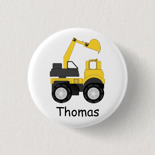 Badge Rond 2,50 Cm Little Digger Personalised Kid's (Devant)